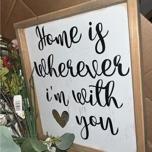 Home Decor Sign with Heart Design